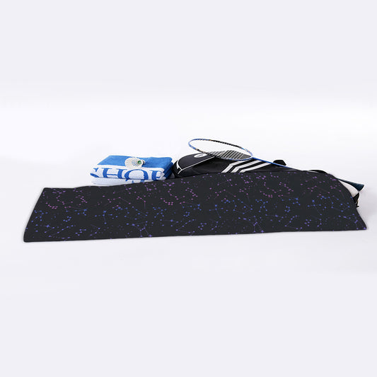 Purple Zodiac Stars Pattern Print Sports Towel