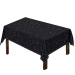 Purple Zodiac Stars Pattern Print Tablecloth