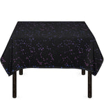 Purple Zodiac Stars Pattern Print Tablecloth