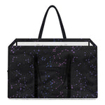 Purple Zodiac Stars Pattern Print Utility Tote Bag