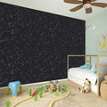 Purple Zodiac Stars Pattern Print Wall Sticker