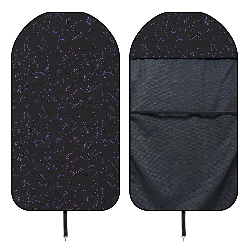Purple Zodiac Stars Pattern Print Waterproof Car Seat Cover