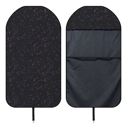Purple Zodiac Stars Pattern Print Waterproof Car Seat Cover