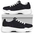 Purple Zodiac Stars Pattern Print White Chunky Shoes