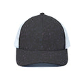 Purple Zodiac Stars Pattern Print White Mesh Trucker Hat