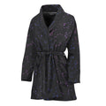 Purple Zodiac Stars Pattern Print Women's Bathrobe