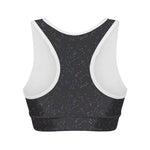 Purple Zodiac Stars Pattern Print Women's Sports Bra
