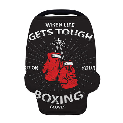 Put On Your Boxing Gloves Print Baby Seat Cover