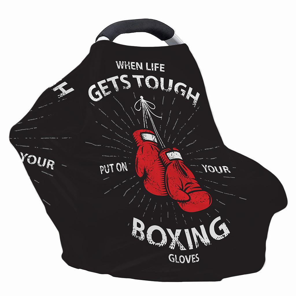 Put On Your Boxing Gloves Print Baby Seat Cover