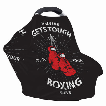 Put On Your Boxing Gloves Print Baby Seat Cover
