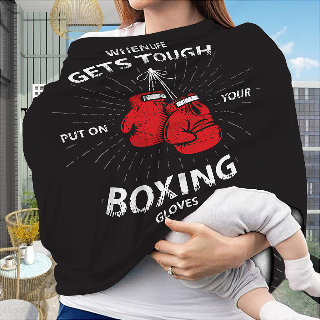 Put On Your Boxing Gloves Print Baby Seat Cover