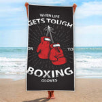 Put On Your Boxing Gloves Print Beach Towel