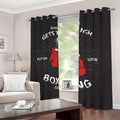 Put On Your Boxing Gloves Print Dimout Grommet Curtains