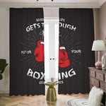 Put On Your Boxing Gloves Print Blackout Pencil Pleat Curtains