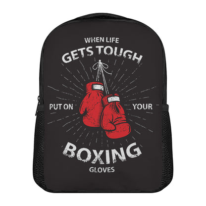 Put On Your Boxing Gloves Print Casual Backpack