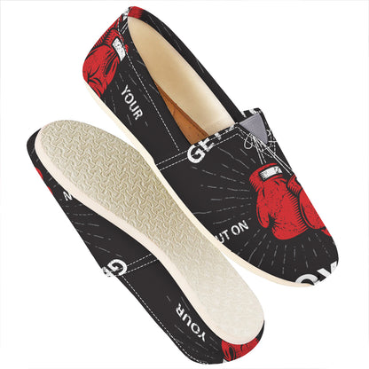 Put On Your Boxing Gloves Print Casual Shoes
