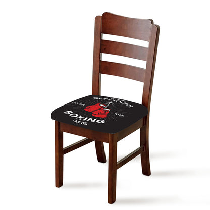 Put On Your Boxing Gloves Print Chair Cushion Cover