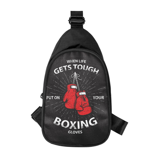 Put On Your Boxing Gloves Print Chest Bag