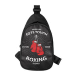 Put On Your Boxing Gloves Print Chest Bag