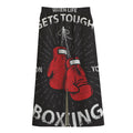 Put On Your Boxing Gloves Print Cotton Front Slit Maxi Skirt