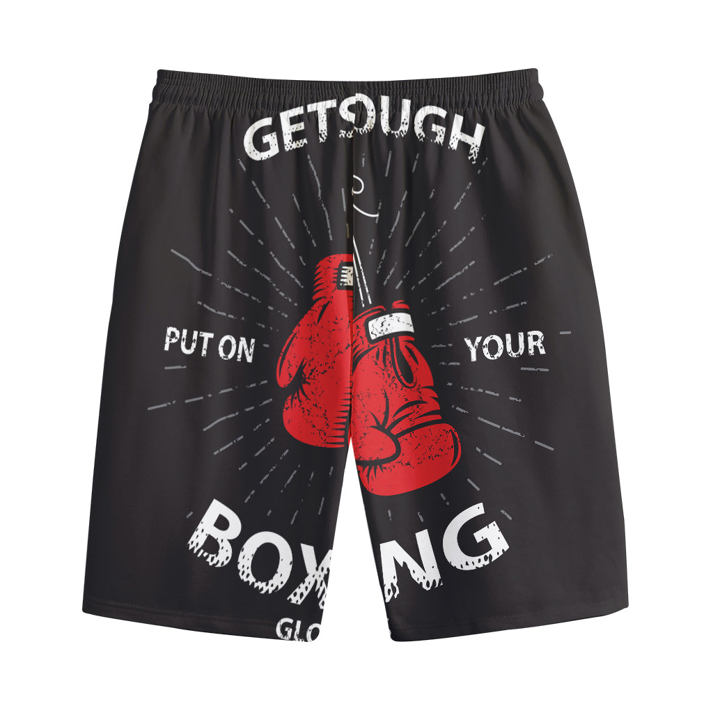 Put On Your Boxing Gloves Print Cotton Shorts