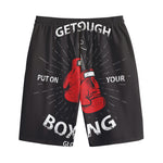 Put On Your Boxing Gloves Print Cotton Shorts