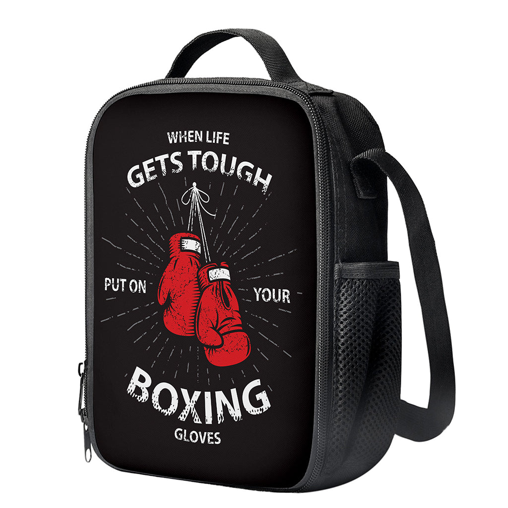 Put On Your Boxing Gloves Print Crossbody Lunch Bag