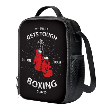 Put On Your Boxing Gloves Print Crossbody Lunch Bag