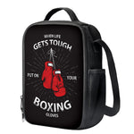 Put On Your Boxing Gloves Print Crossbody Lunch Bag