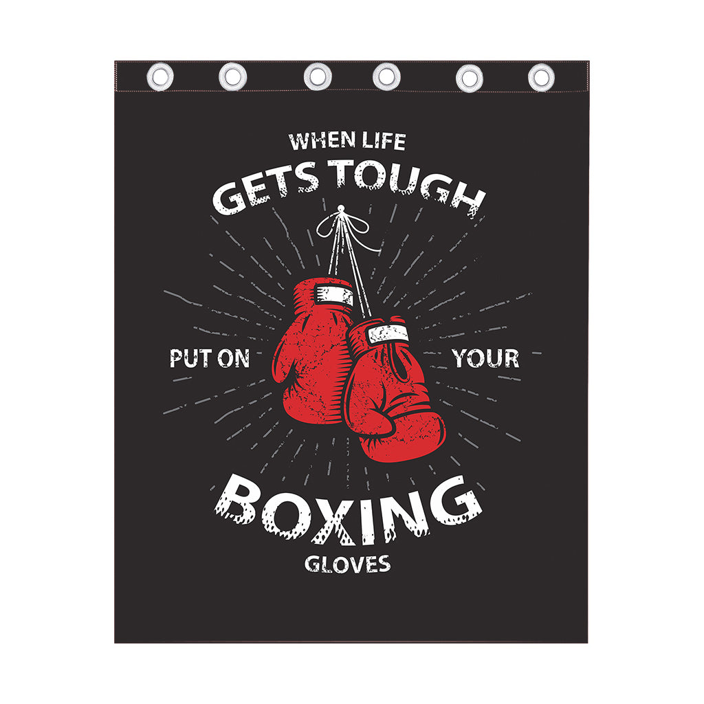 Put On Your Boxing Gloves Print Curtain