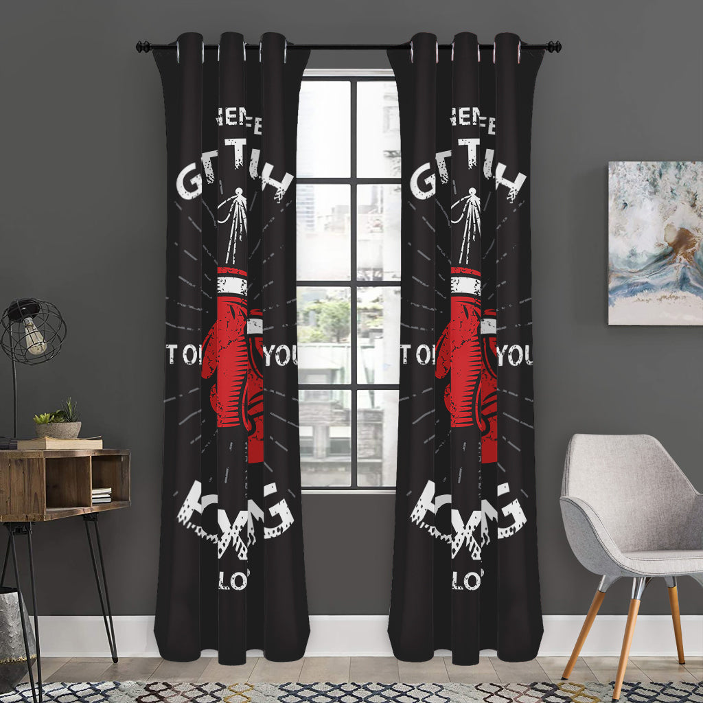 Put On Your Boxing Gloves Print Curtain