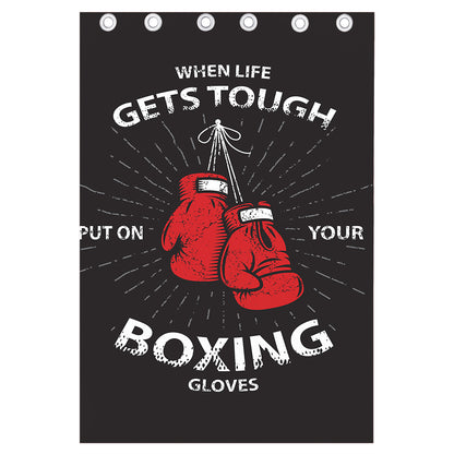 Put On Your Boxing Gloves Print Curtain
