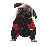 Put On Your Boxing Gloves Print Dog Zip Up Jacket