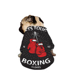 Put On Your Boxing Gloves Print Dog Zip Up Jacket