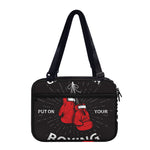 Put On Your Boxing Gloves Print Double Strap Bible Bag