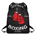 Put On Your Boxing Gloves Print Drawstring Backpack