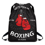 Put On Your Boxing Gloves Print Drawstring Backpack