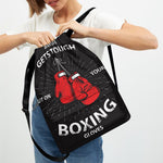 Put On Your Boxing Gloves Print Drawstring Backpack