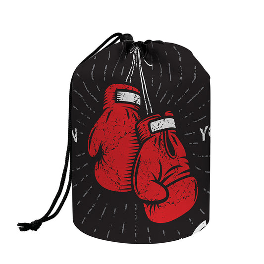 Put On Your Boxing Gloves Print Drawstring Makeup Bag
