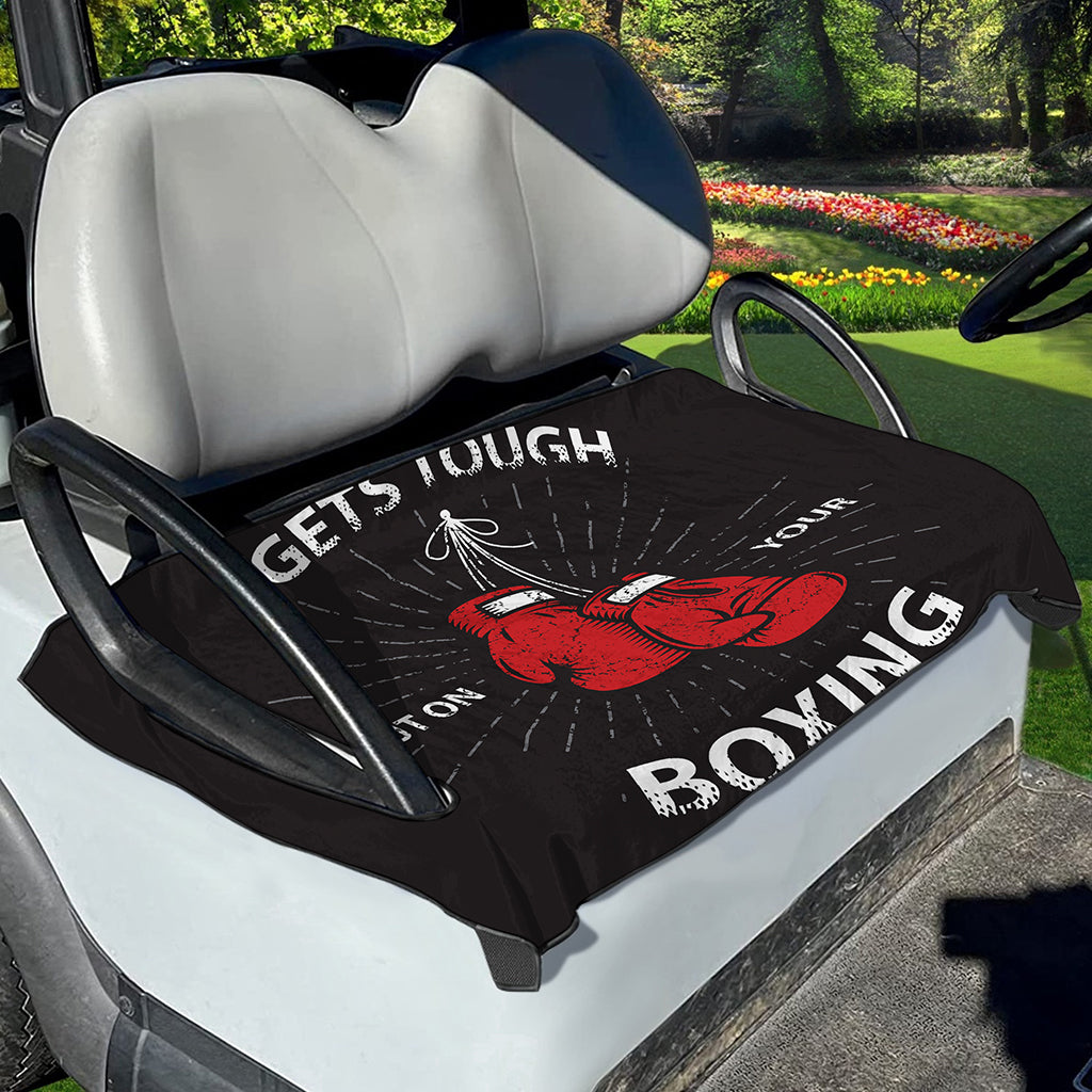 Put On Your Boxing Gloves Print Golf Cart Seat Cover