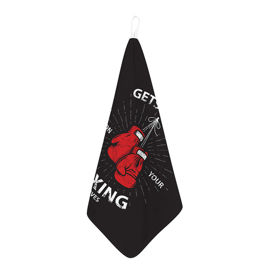 Put On Your Boxing Gloves Print Hand Towel