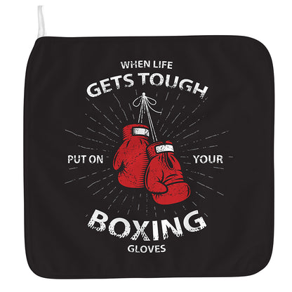 Put On Your Boxing Gloves Print Hand Towel