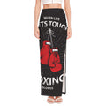 Put On Your Boxing Gloves Print High Slit Maxi Skirt