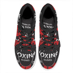 Put On Your Boxing Gloves Print High Top Leather Sneakers