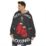 Put On Your Boxing Gloves Print Hoodie Blanket