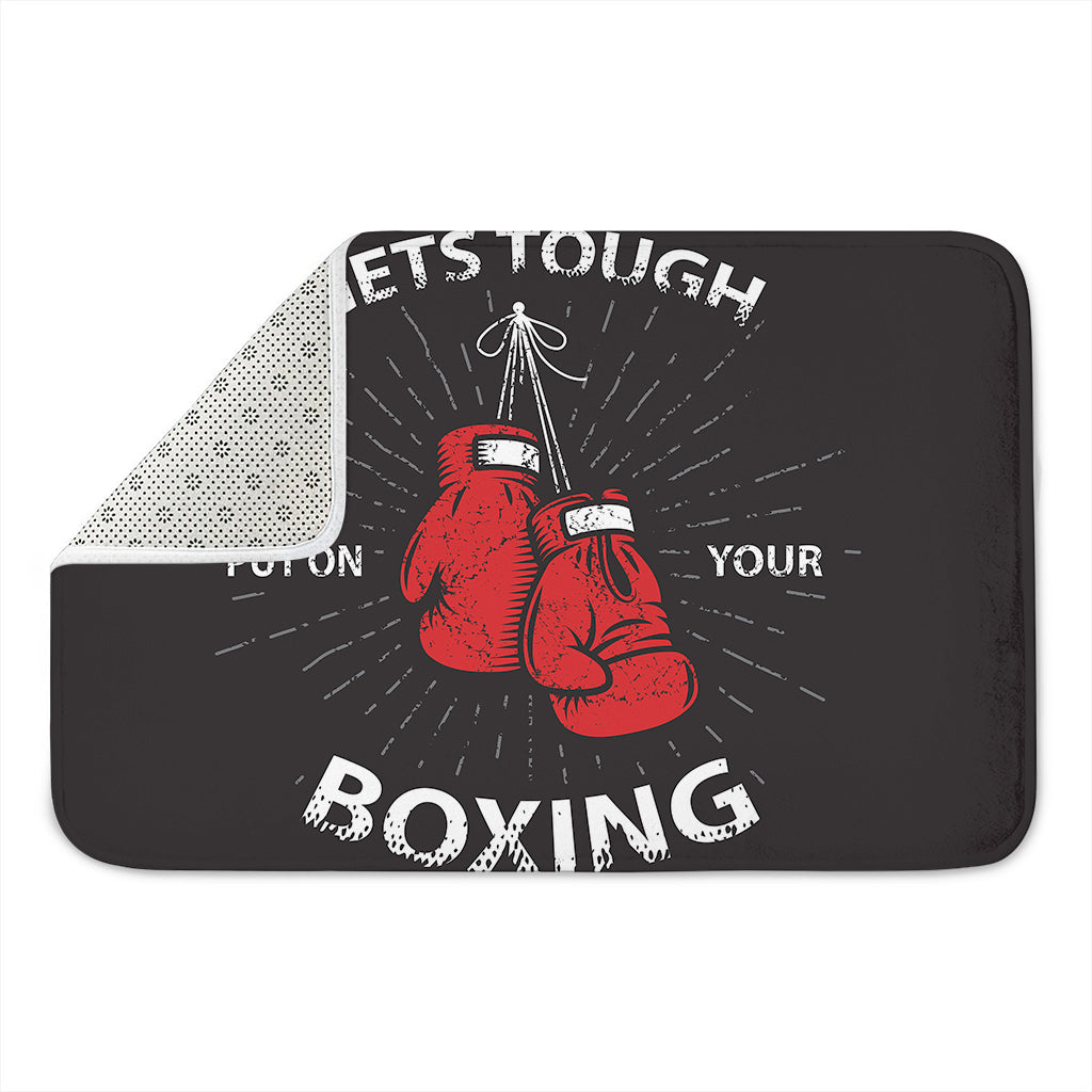 Put On Your Boxing Gloves Print Indoor Door Mat