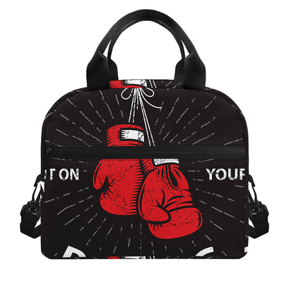 Put On Your Boxing Gloves Print Insulated Lunch Bag