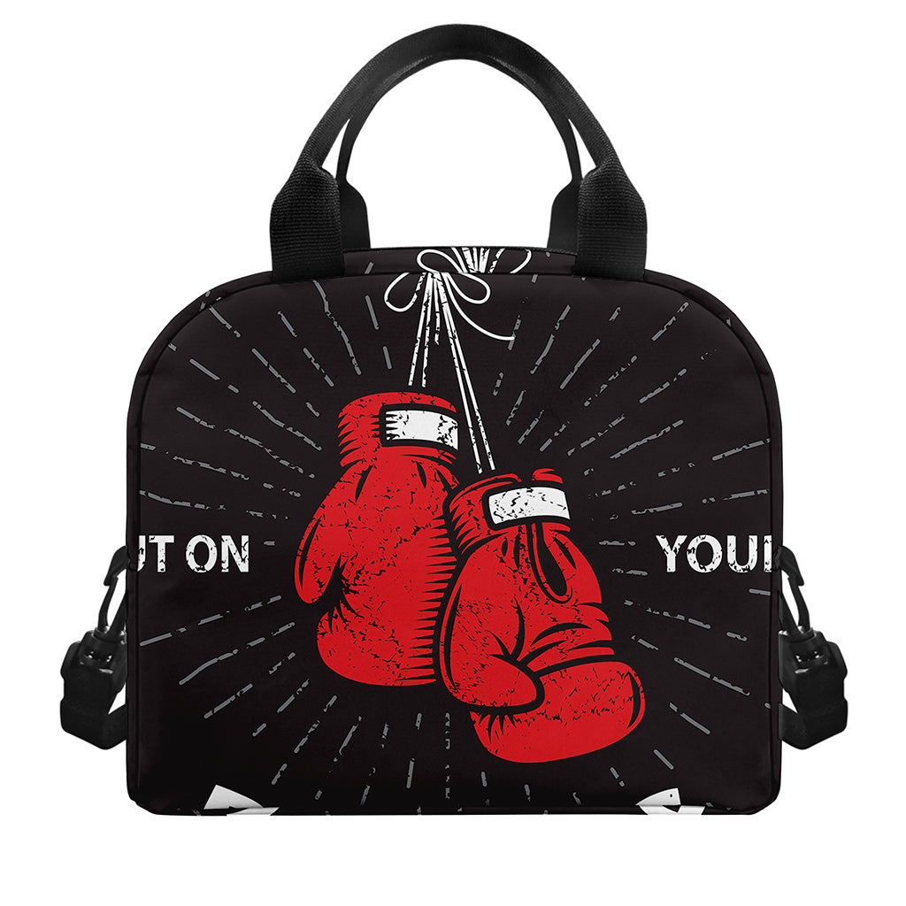 Put On Your Boxing Gloves Print Insulated Lunch Bag