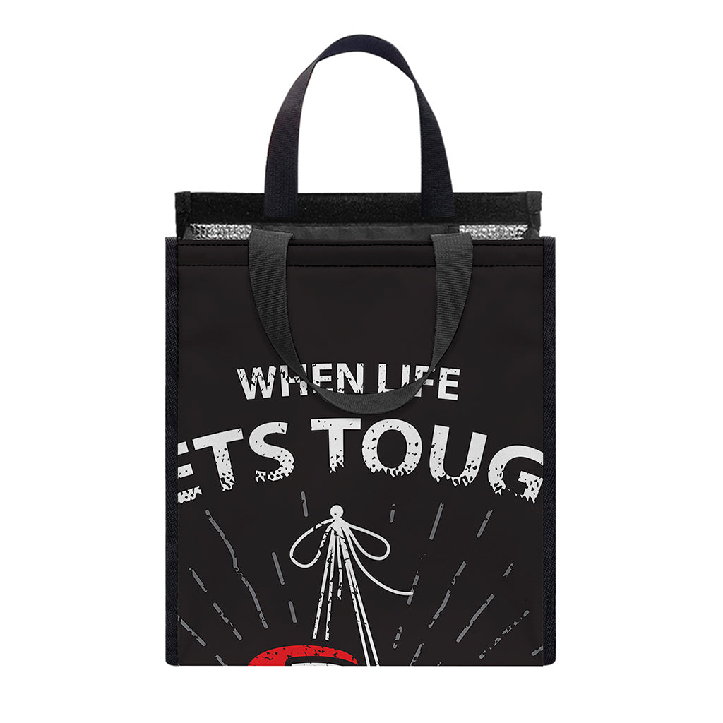 Put On Your Boxing Gloves Print Insulated Lunch Tote