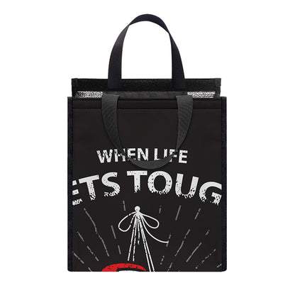 Put On Your Boxing Gloves Print Insulated Lunch Tote